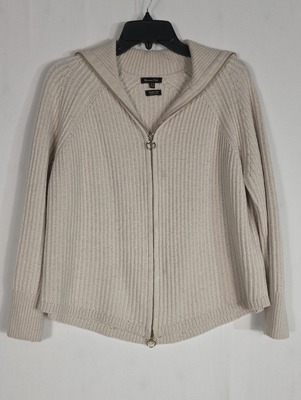 Massimo dutti  knit Zip up wool & cashmere Sweater cardigan